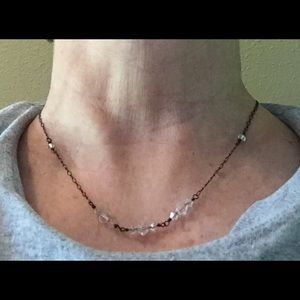 Dainty White Crystal Necklace